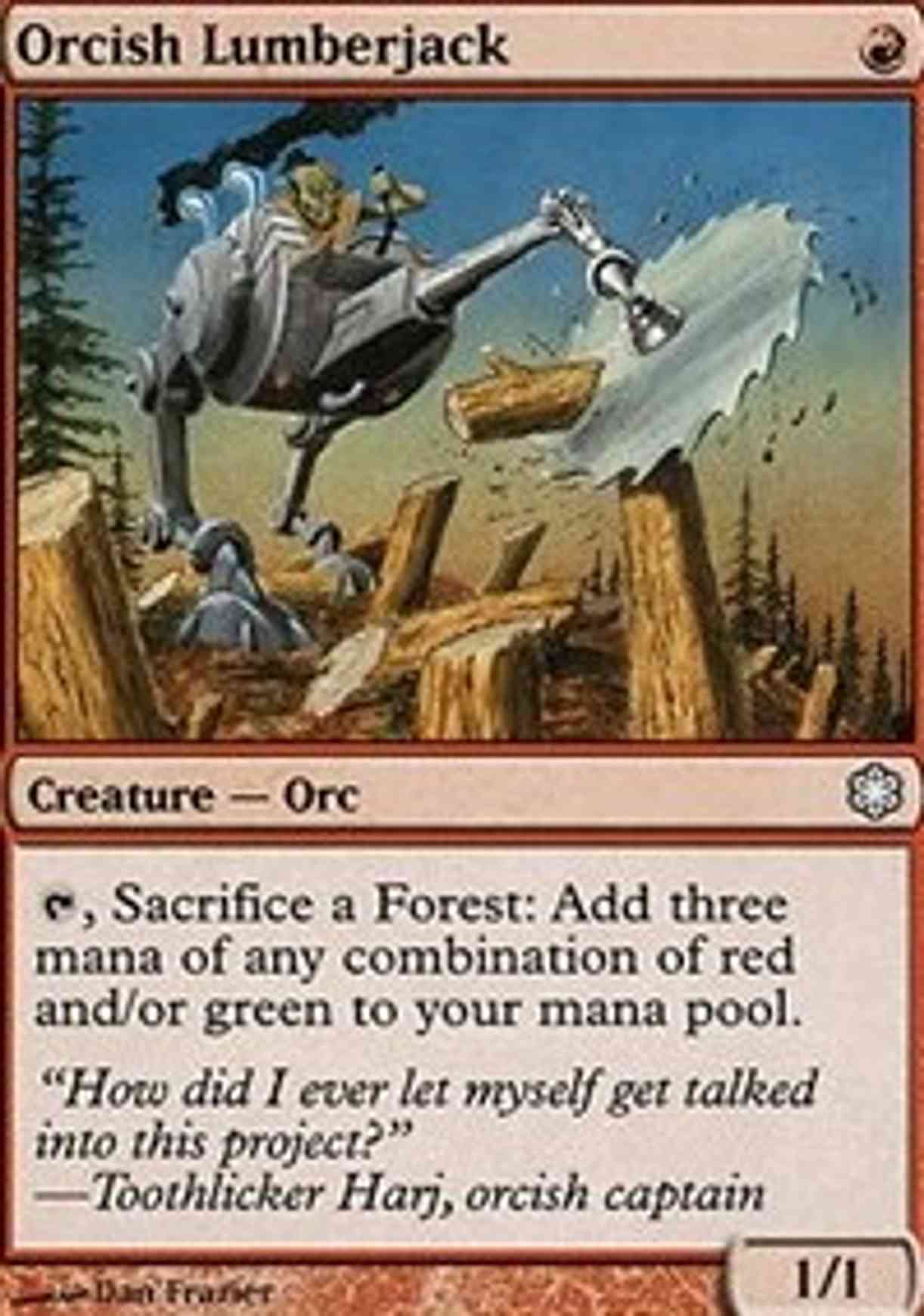 Orcish Lumberjack magic card front