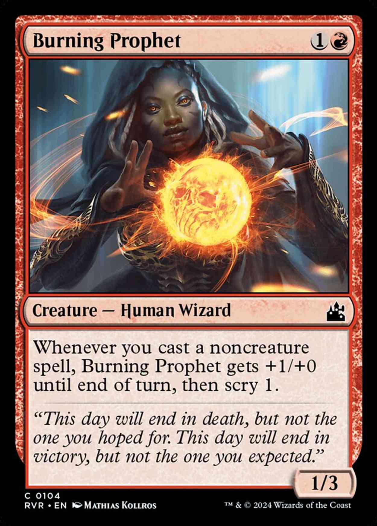Burning Prophet magic card front