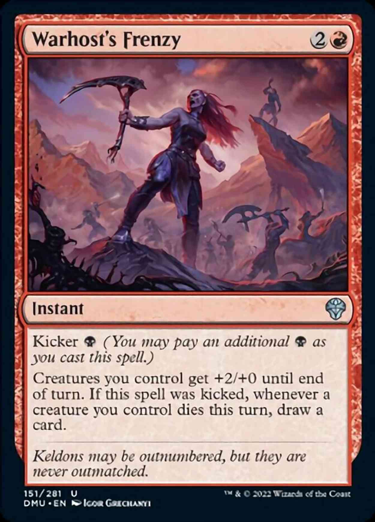Warhost's Frenzy magic card front