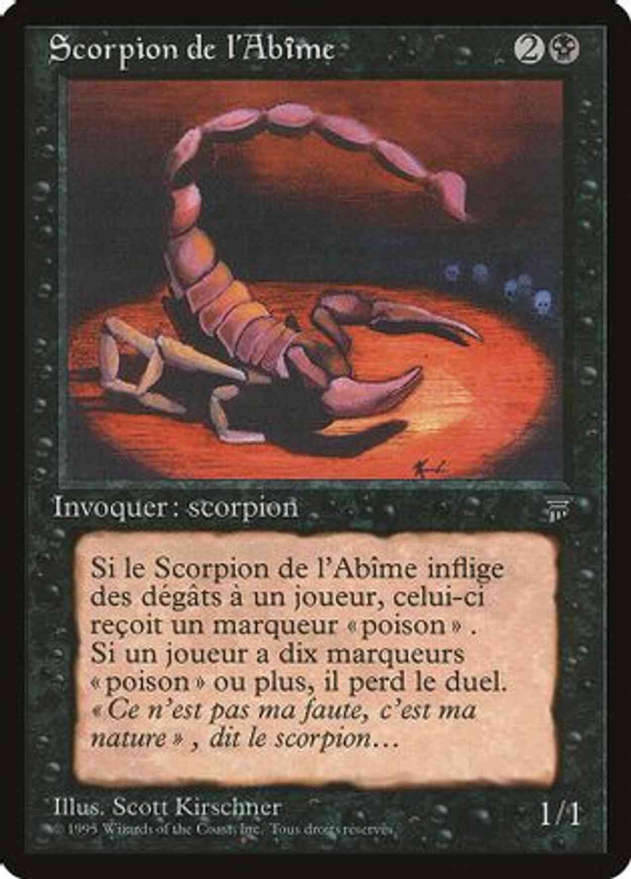 Pit Scorpion (French) - "Scorpion de l'Abime" magic card front