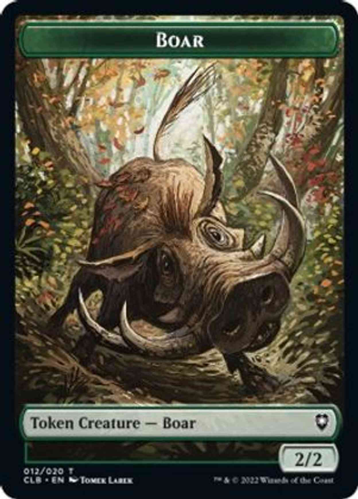 Boar // Ogre Double-sided Token magic card front