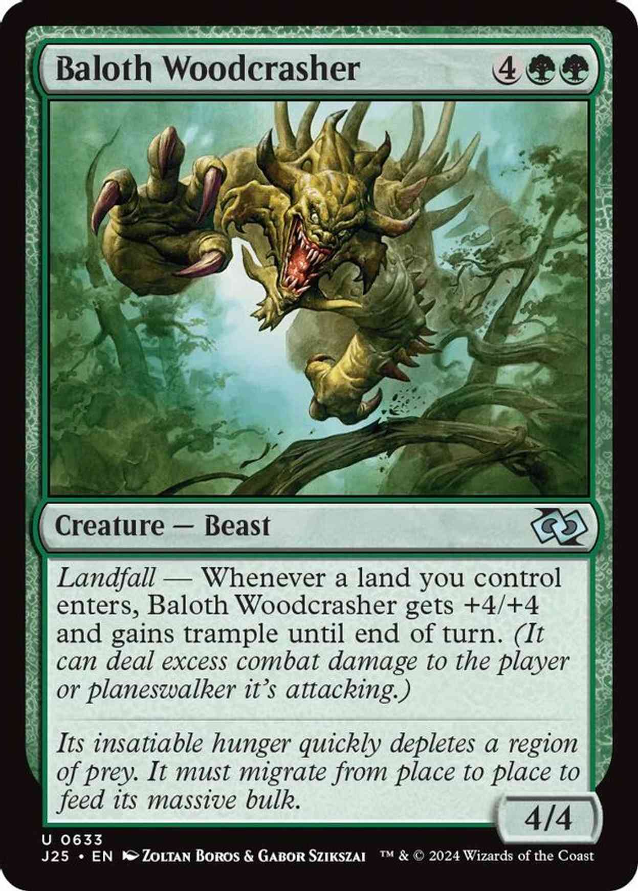 Baloth Woodcrasher magic card front