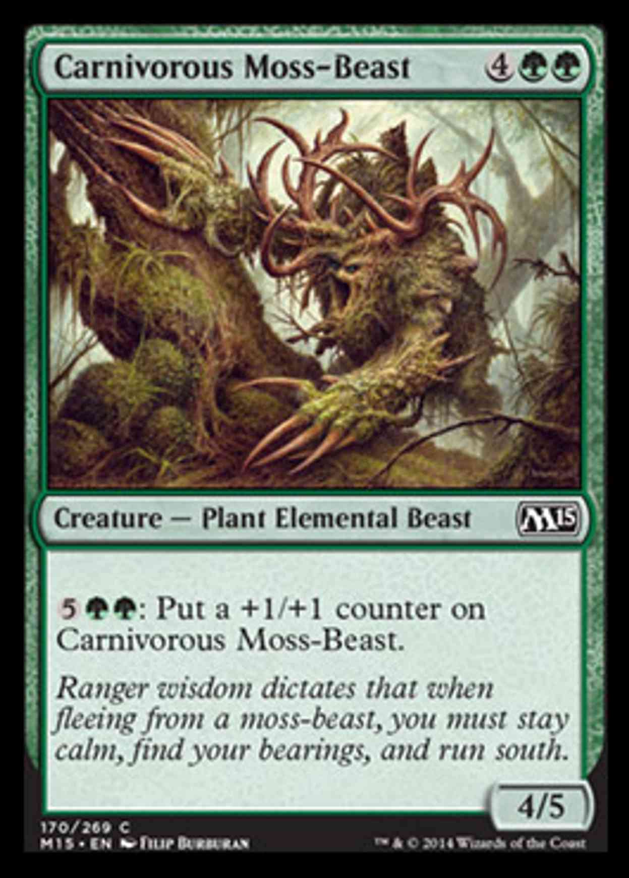 Carnivorous Moss-Beast magic card front