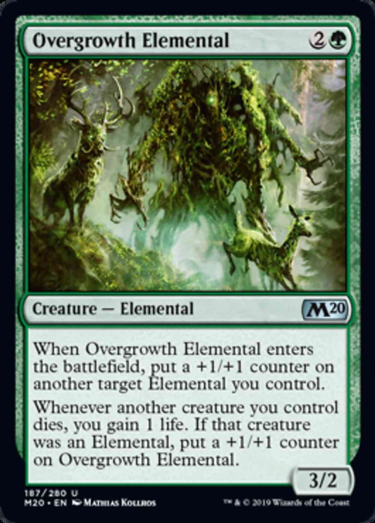 Overgrowth Elemental magic card front