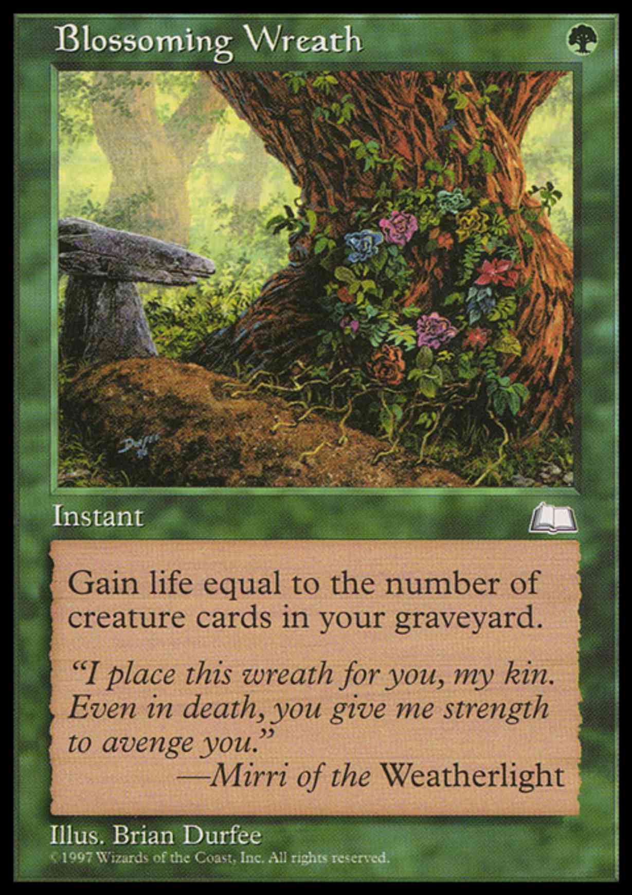 Blossoming Wreath magic card front
