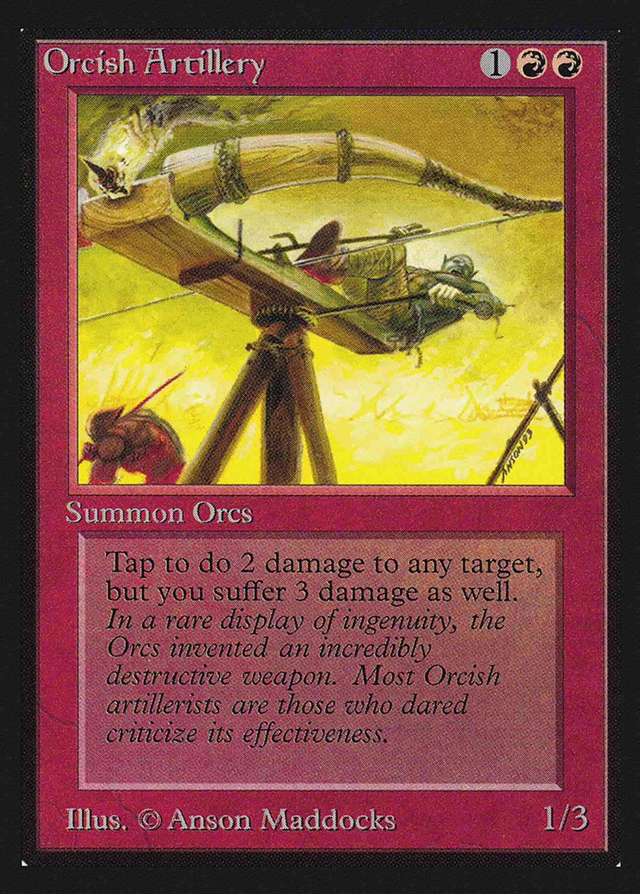 Orcish Artillery (CE) magic card front