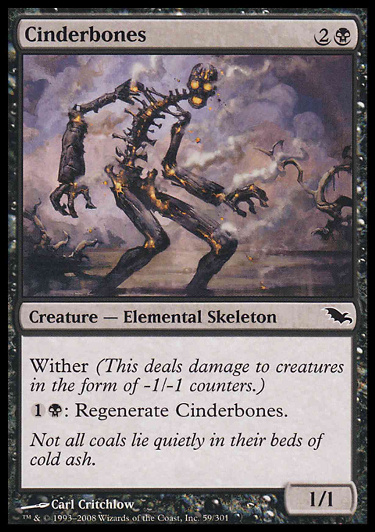 Cinderbones magic card front
