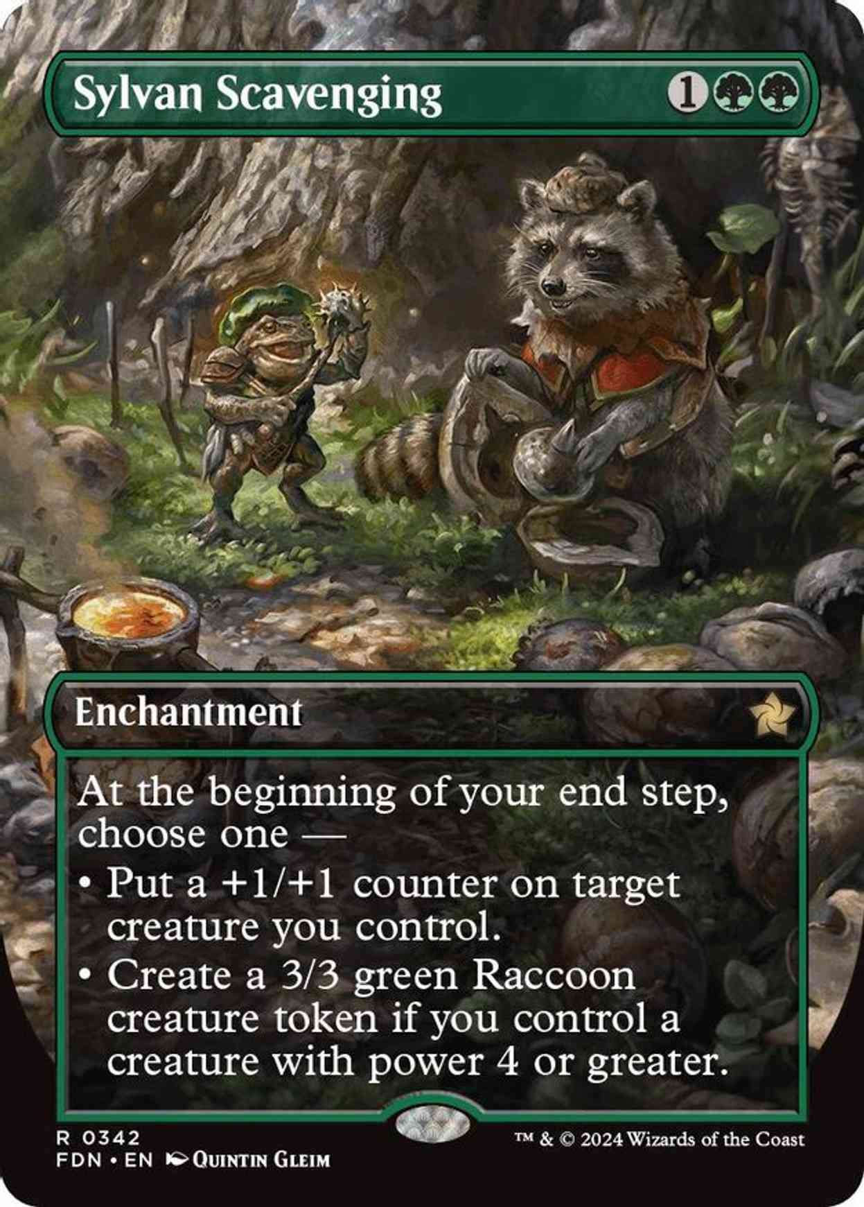 Sylvan Scavenging (Borderless) magic card front