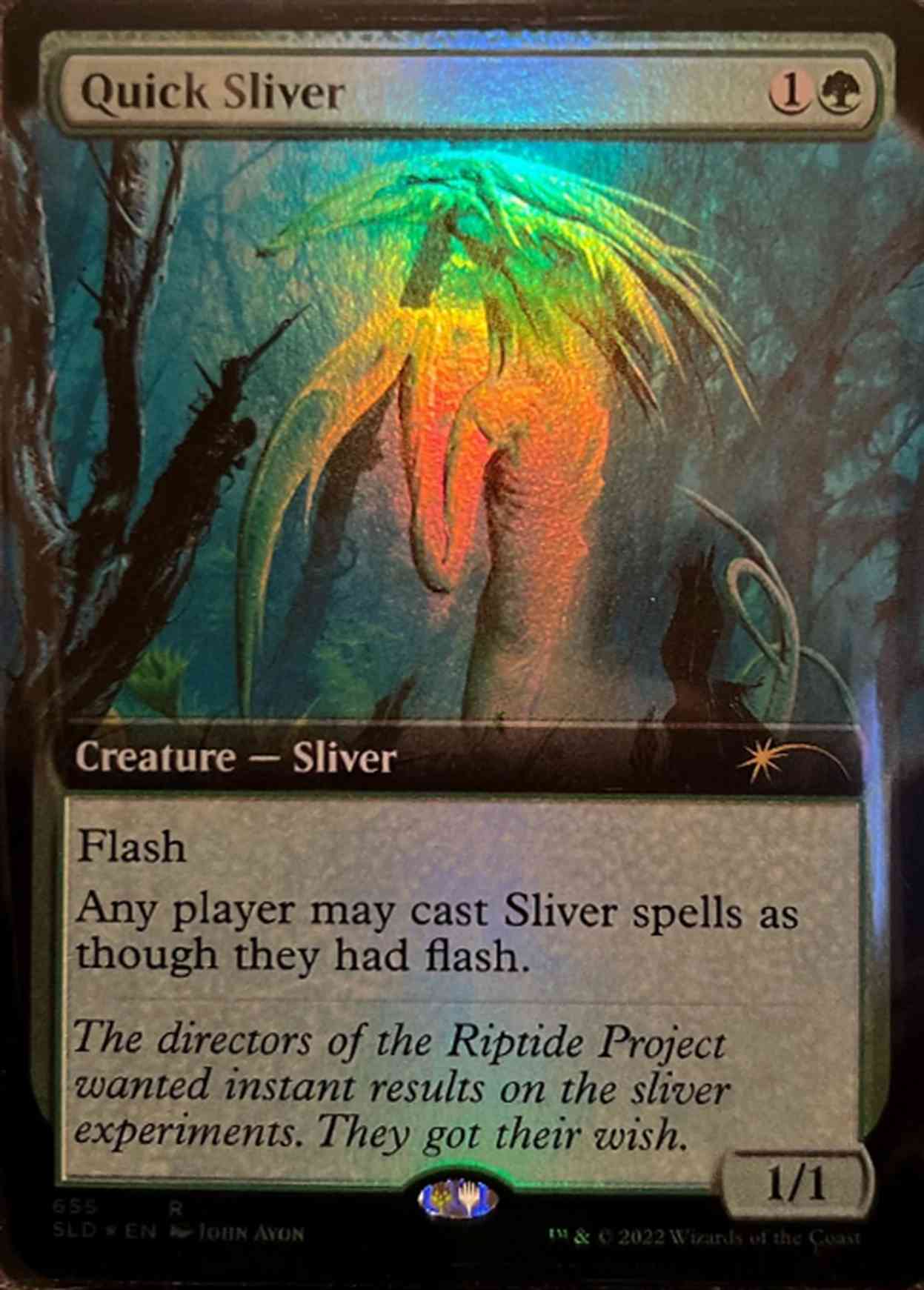 Quick Sliver (Extended Art) magic card front
