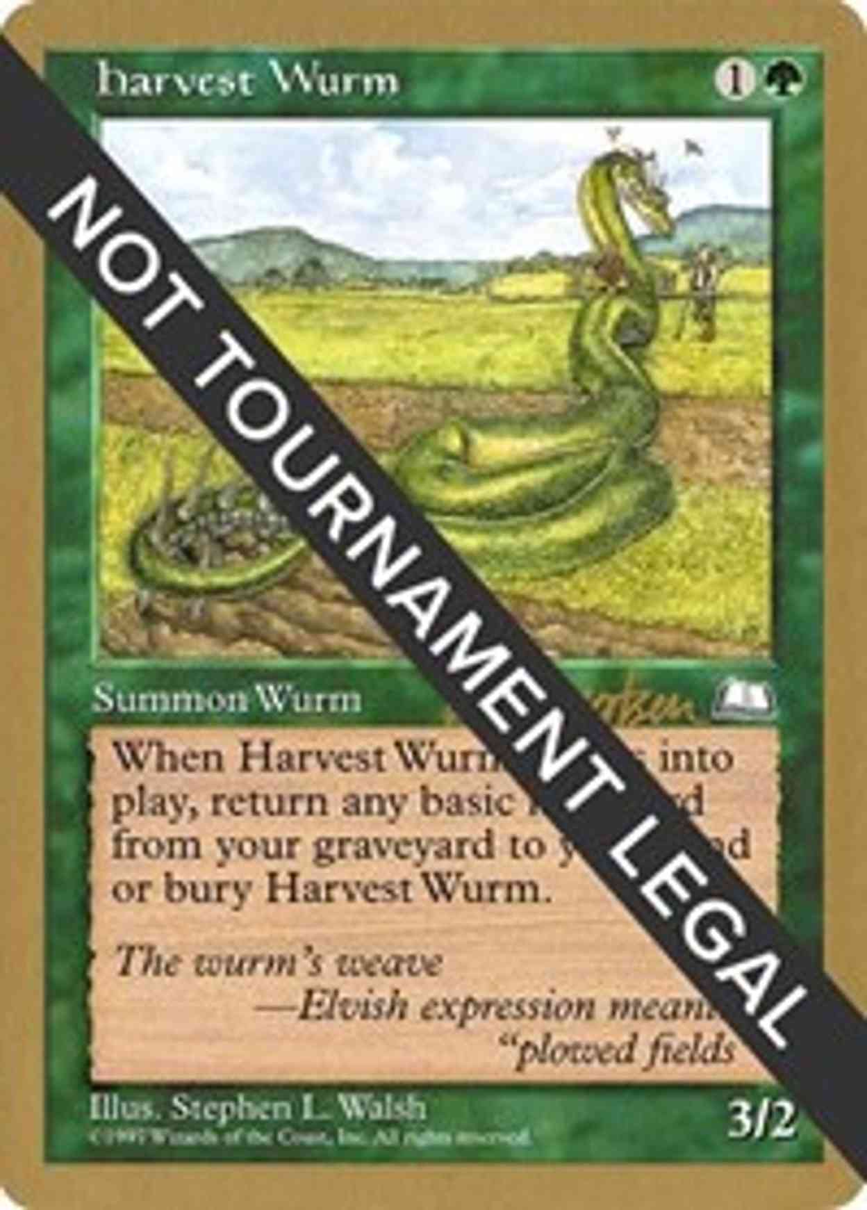 Harvest Wurm - 1997 Svend Geertsen (WTH) magic card front