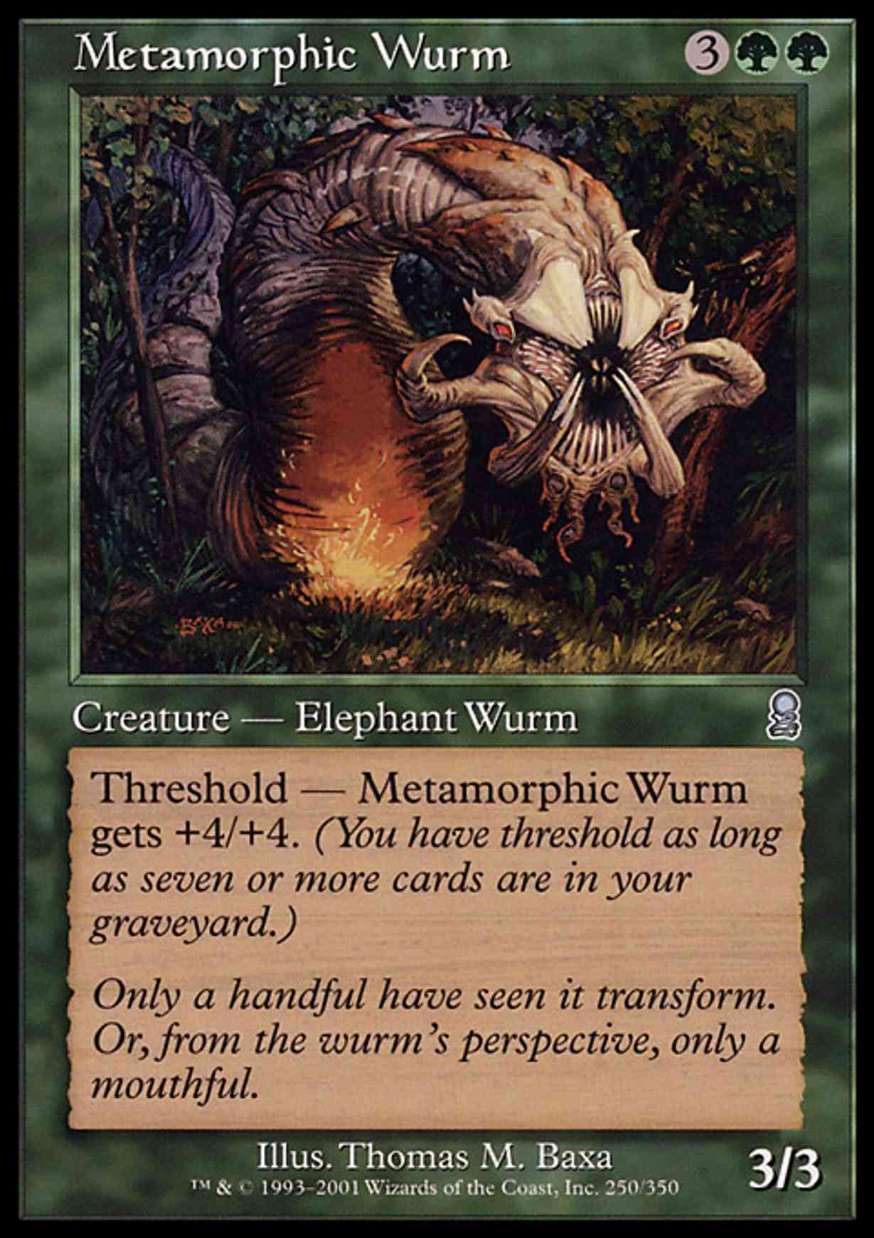 Metamorphic Wurm magic card front