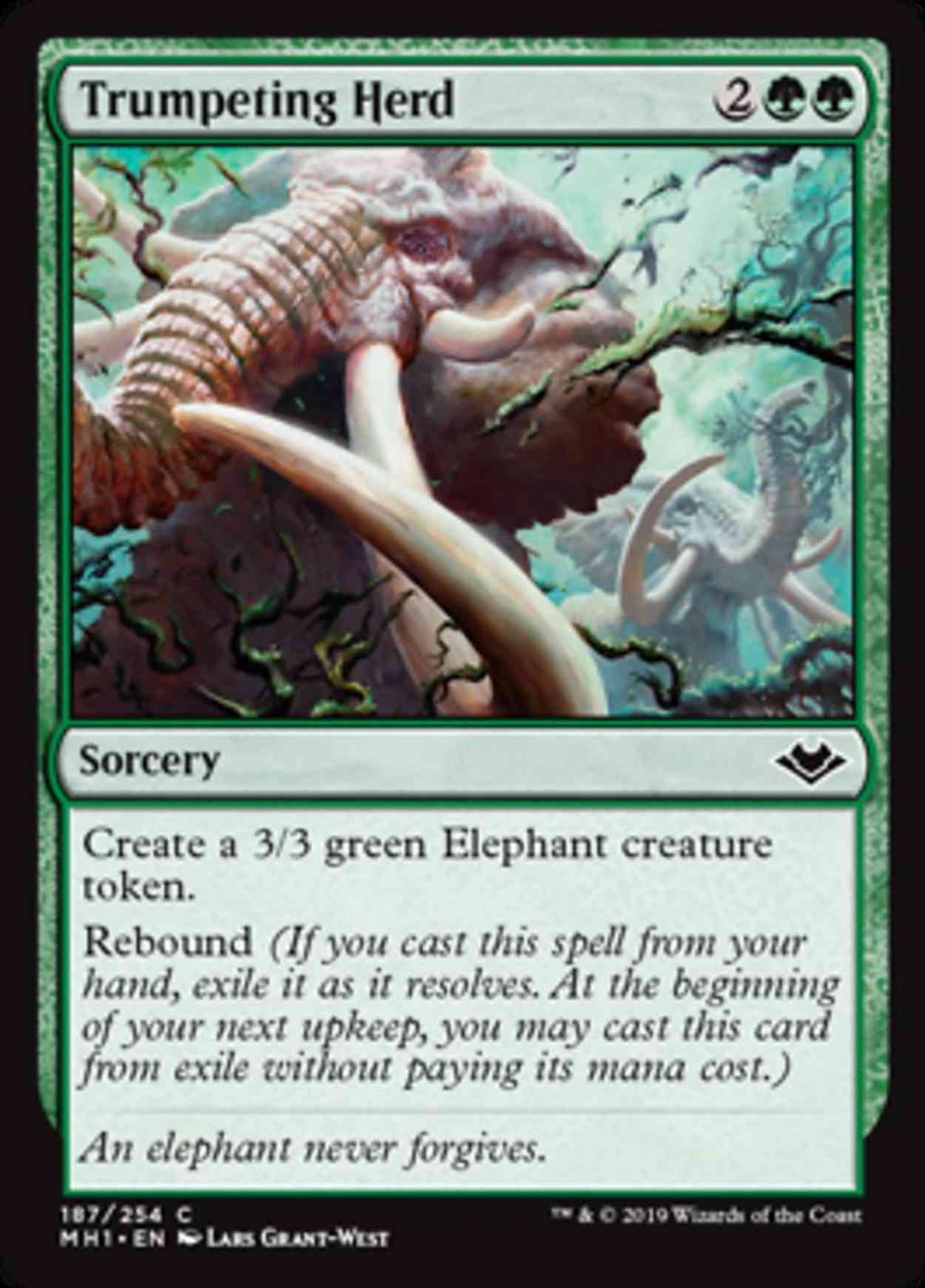 Trumpeting Herd magic card front