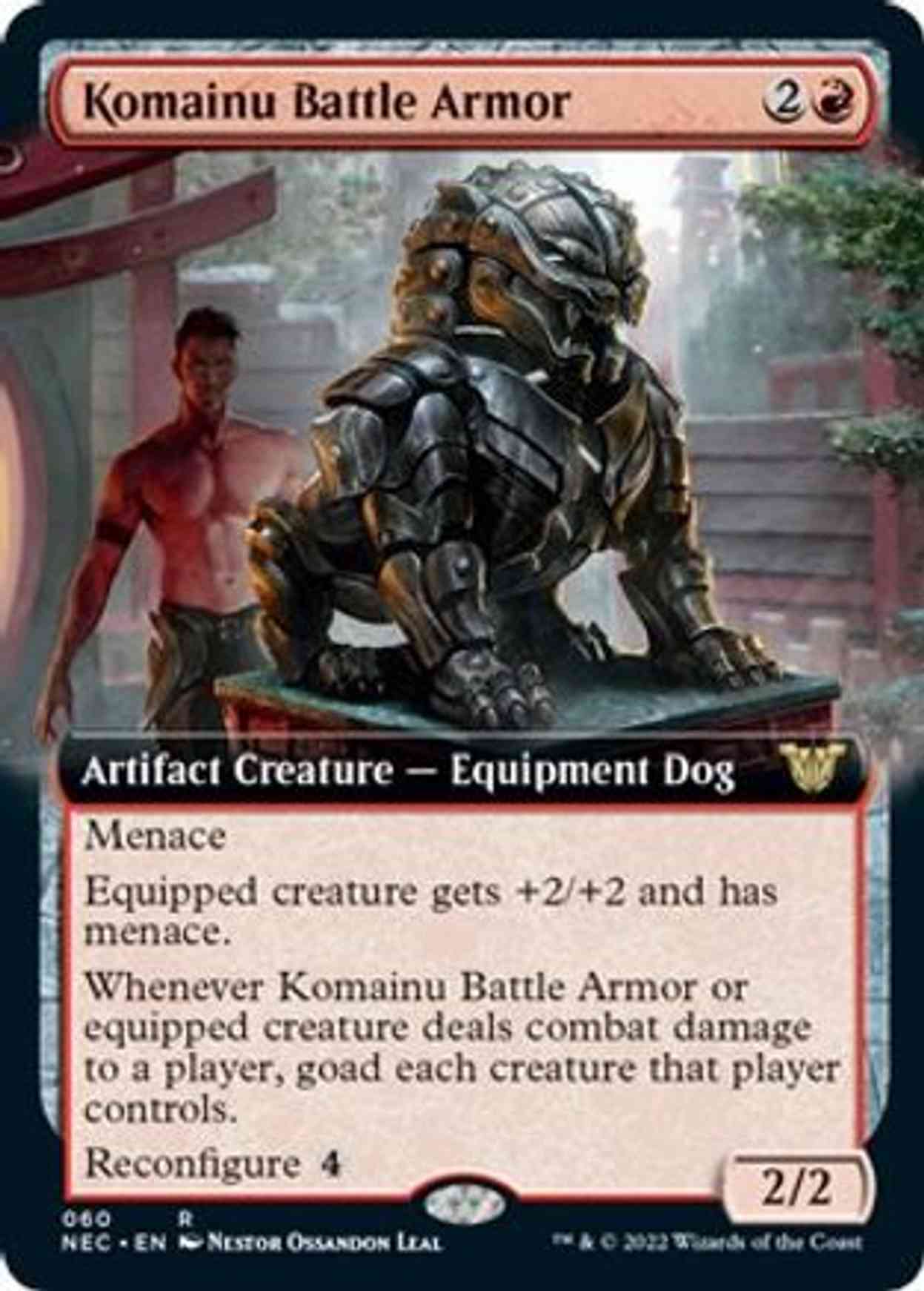Komainu Battle Armor (Extended Art) magic card front