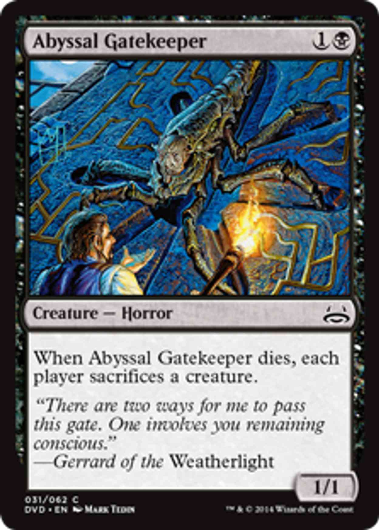 Abyssal Gatekeeper magic card front