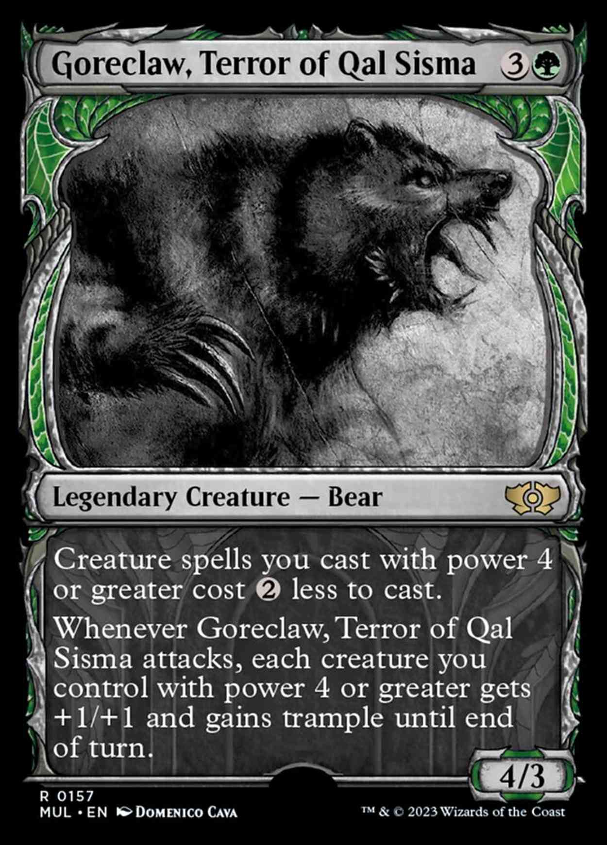 Goreclaw, Terror of Qal Sisma (Halo Foil) magic card front