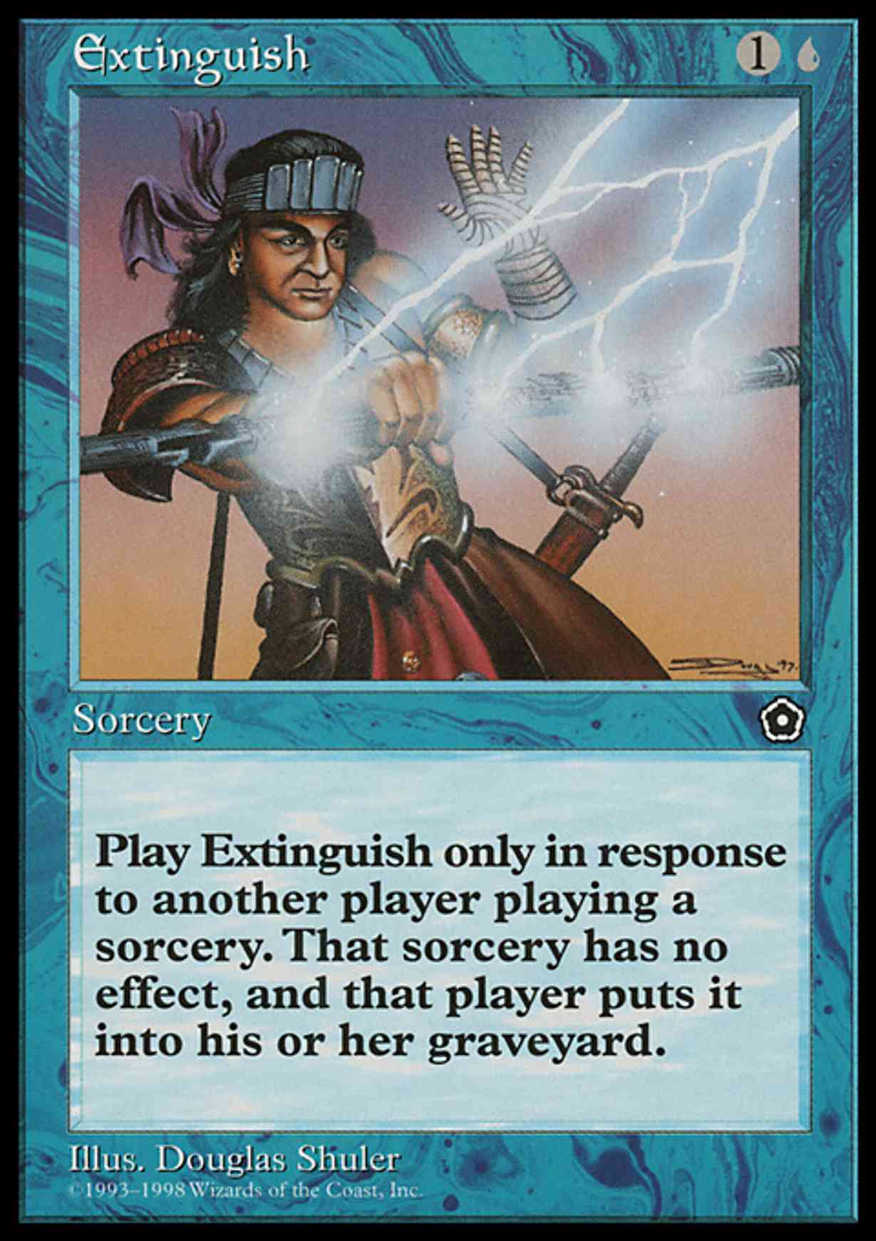 Extinguish magic card front
