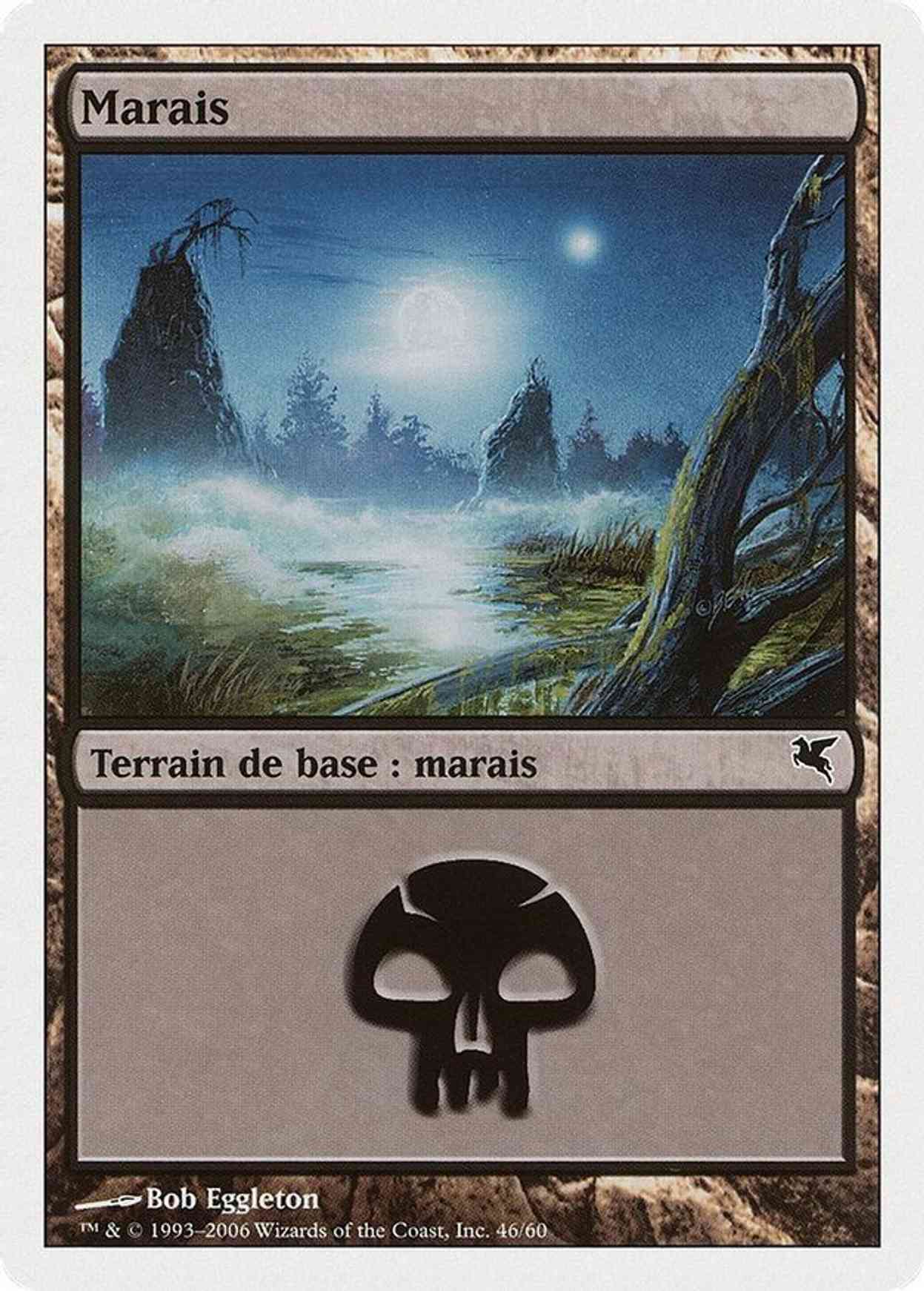 Swamp (French) - "Marais" (F46) magic card front