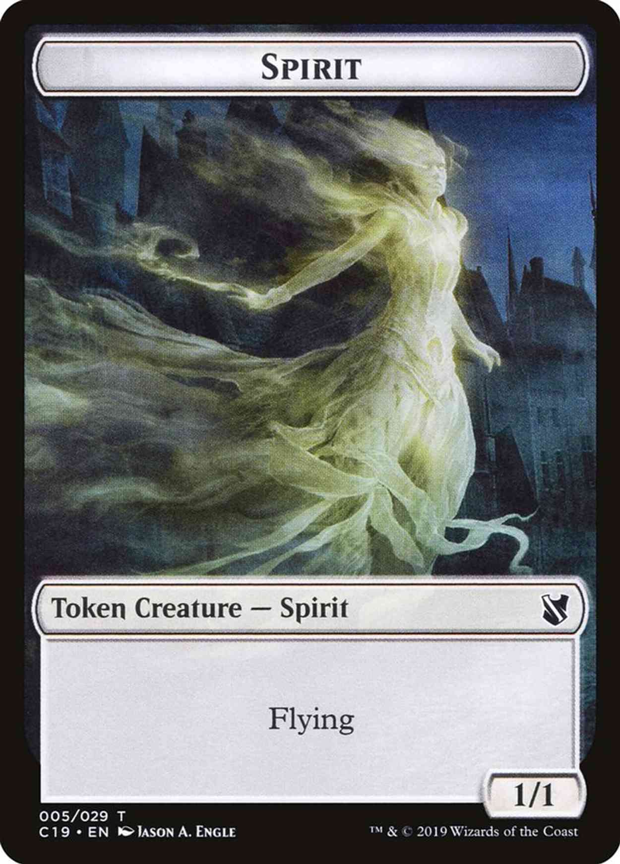 Spirit // Human Double-sided Token magic card front