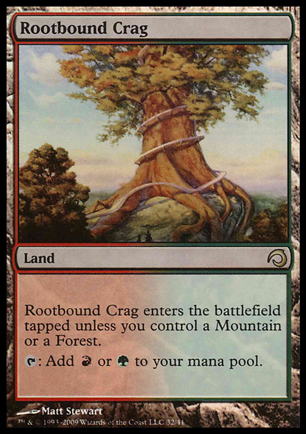 Rootbound Crag magic card front