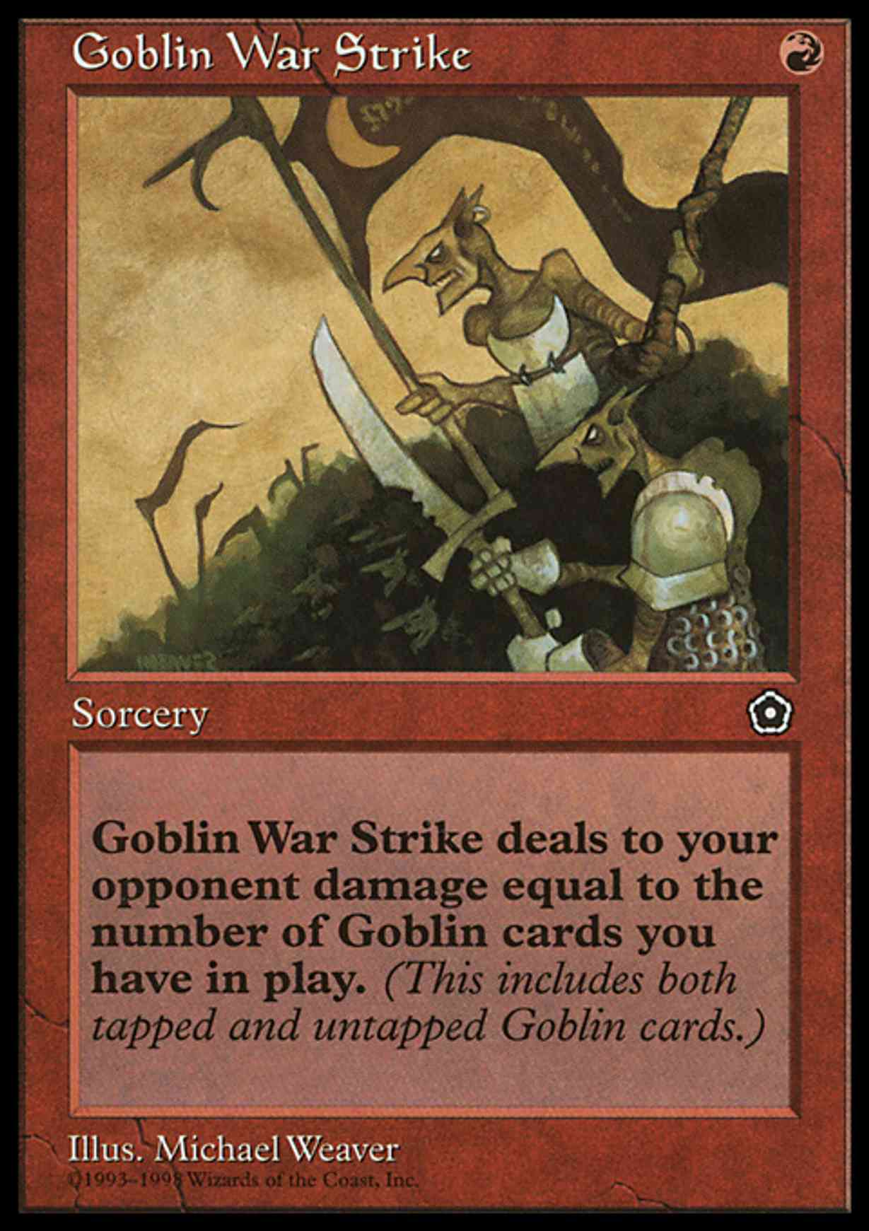 Goblin War Strike magic card front