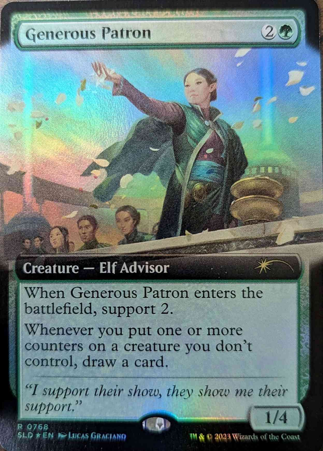 Generous Patron (Extended Art) magic card front