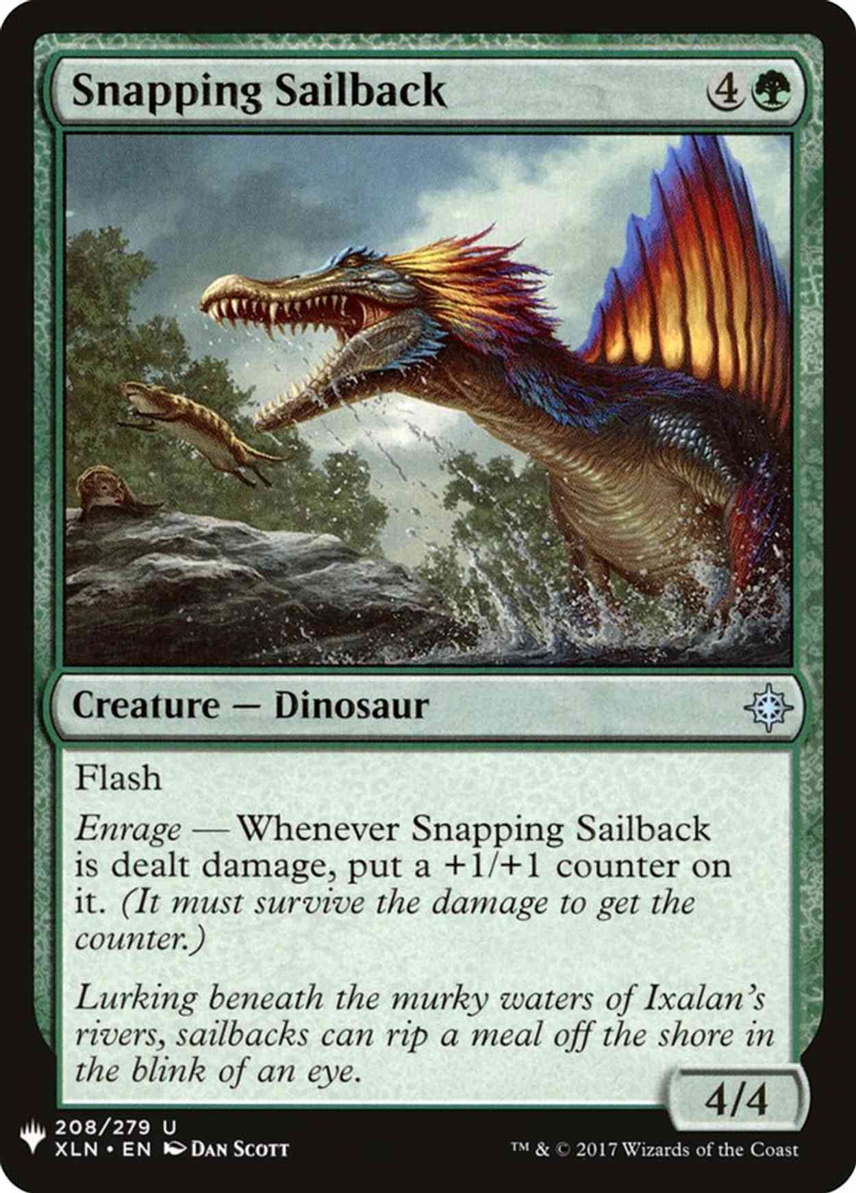 Snapping Sailback magic card front