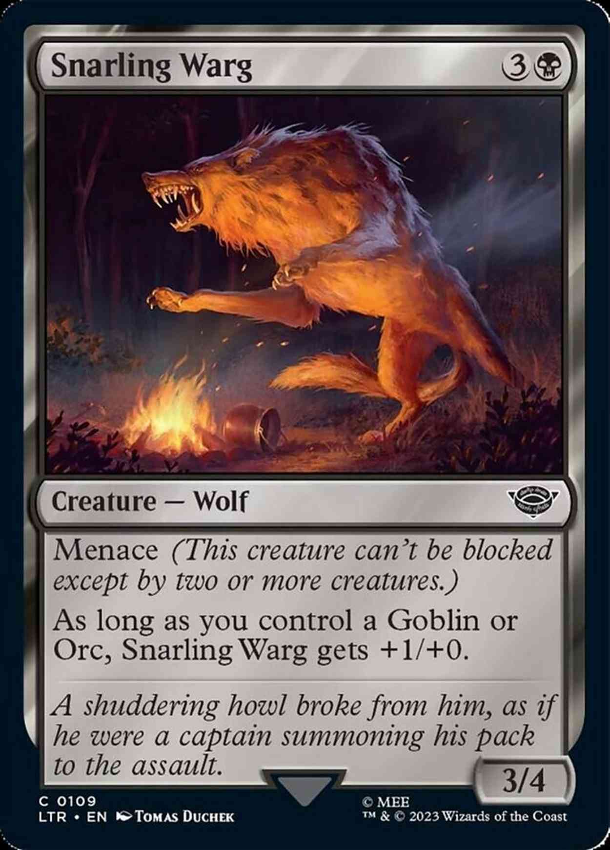 Snarling Warg magic card front