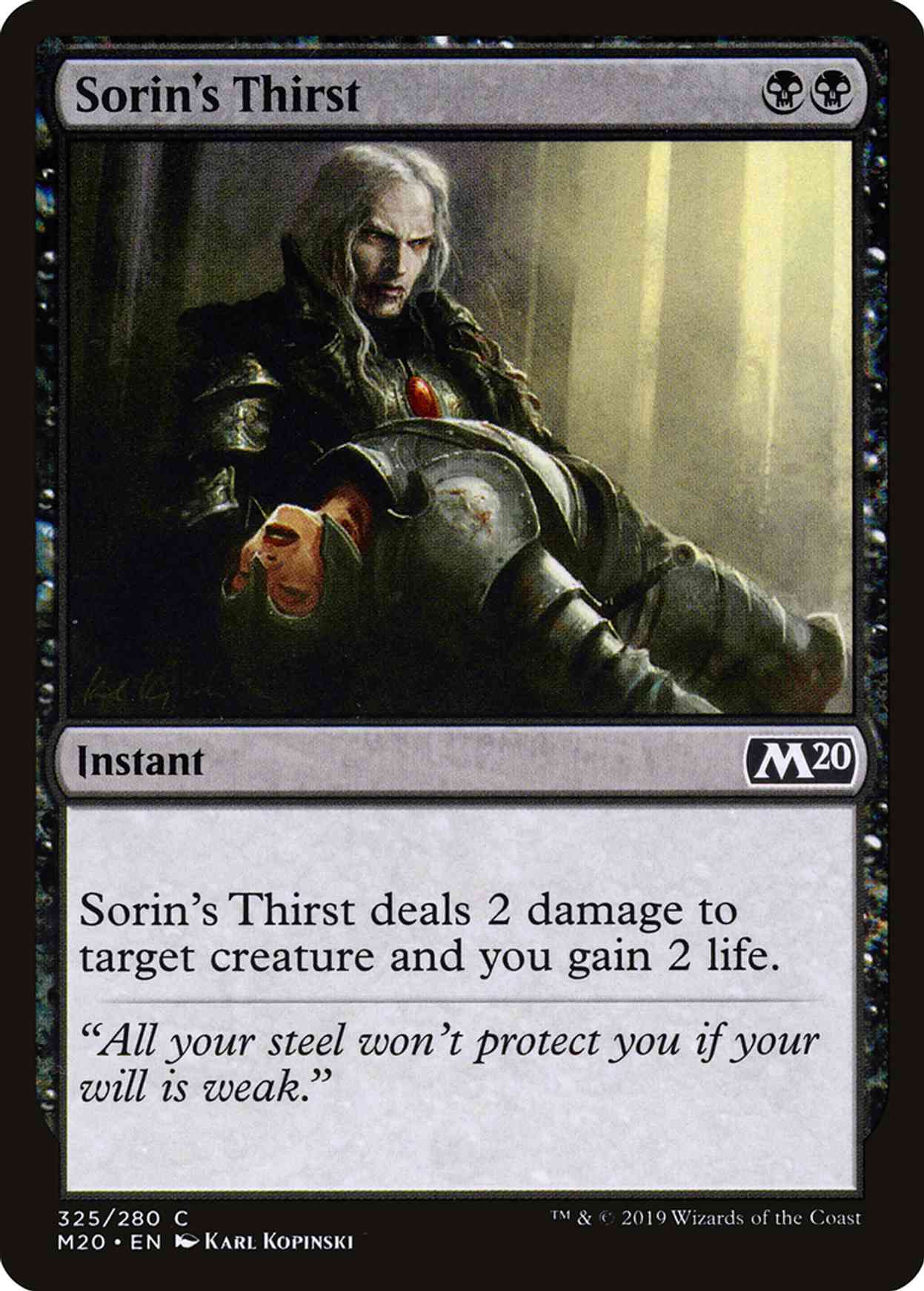 Sorin's Thirst magic card front