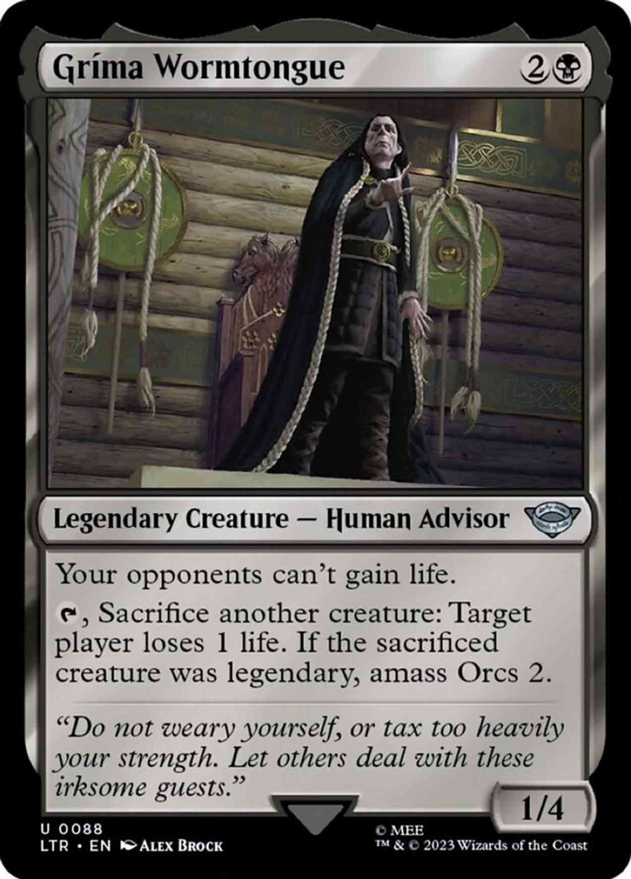 Gríma Wormtongue magic card front