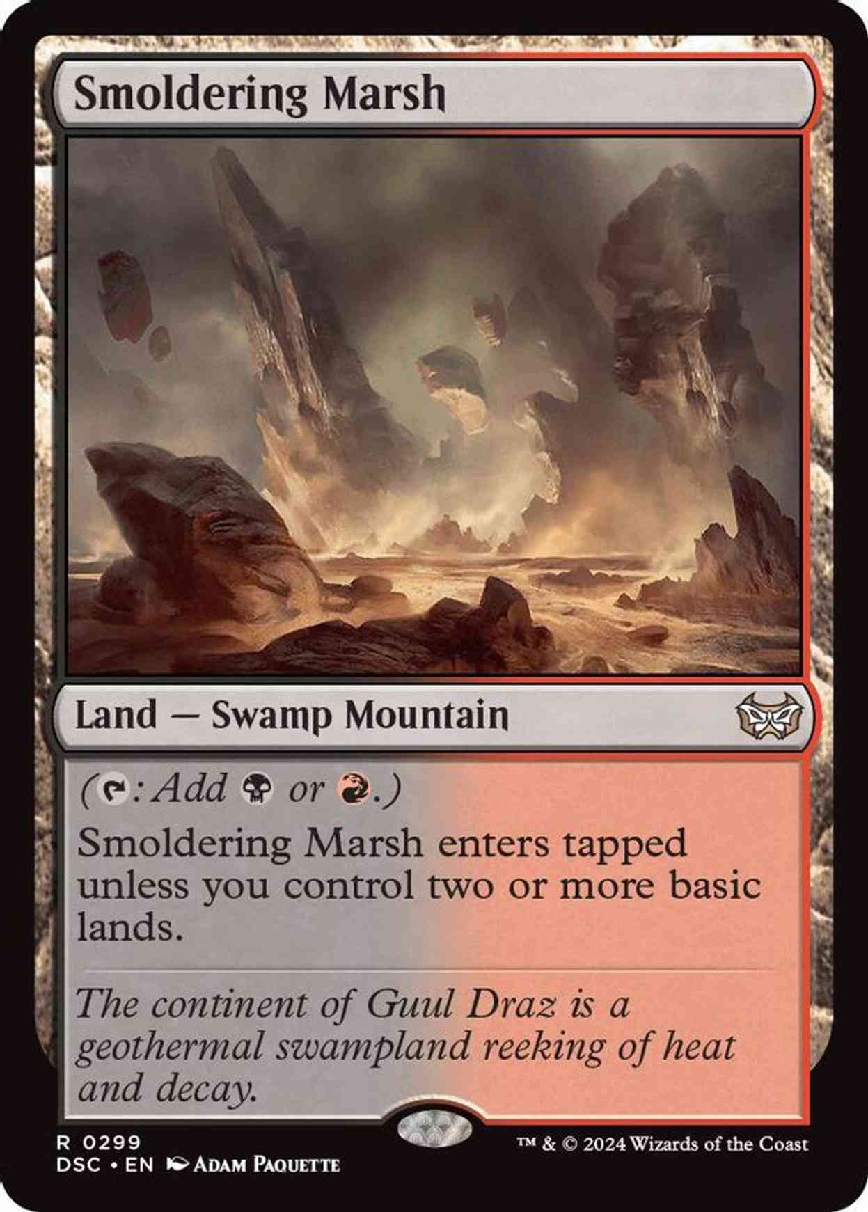 Smoldering Marsh magic card front