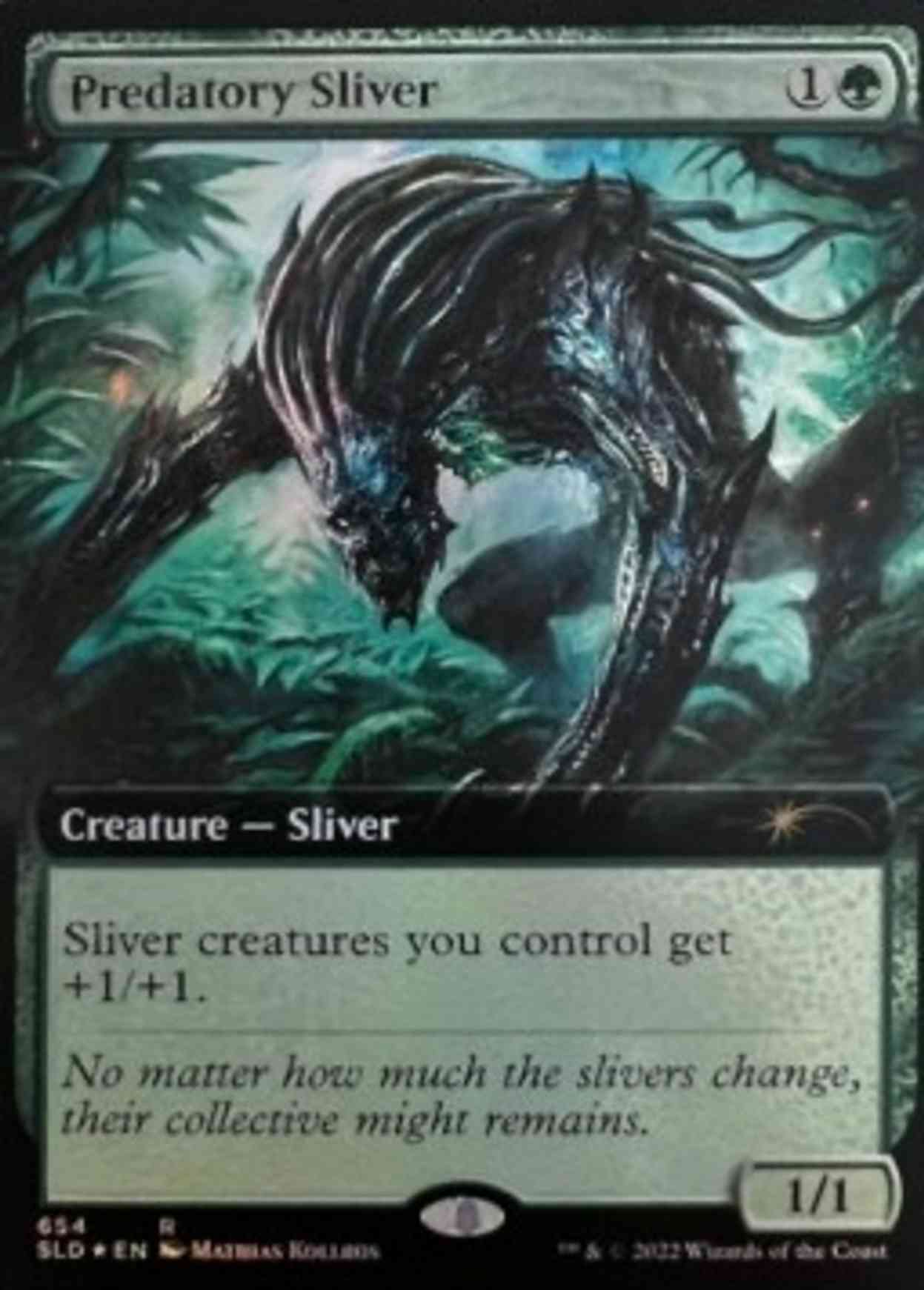 Predatory Sliver (Extended Art) magic card front