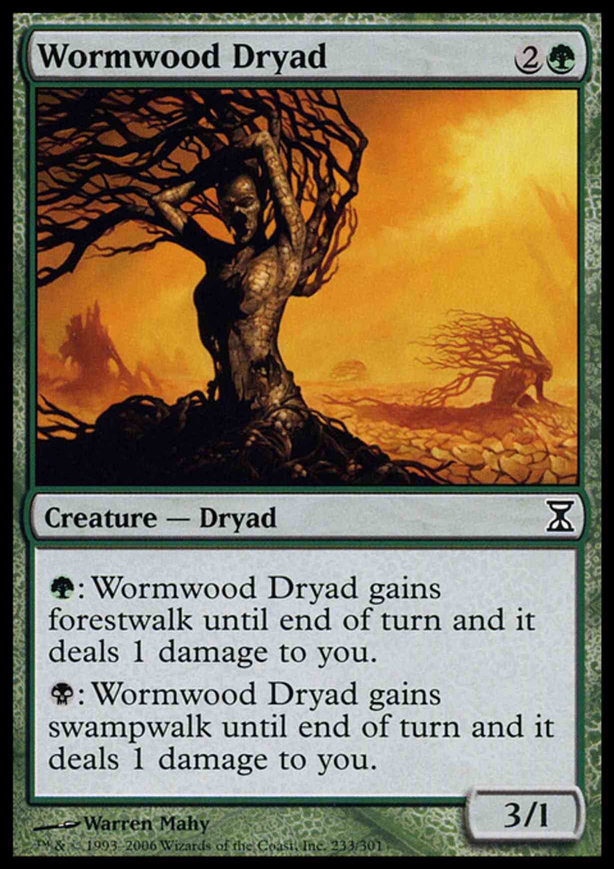 Wormwood Dryad magic card front