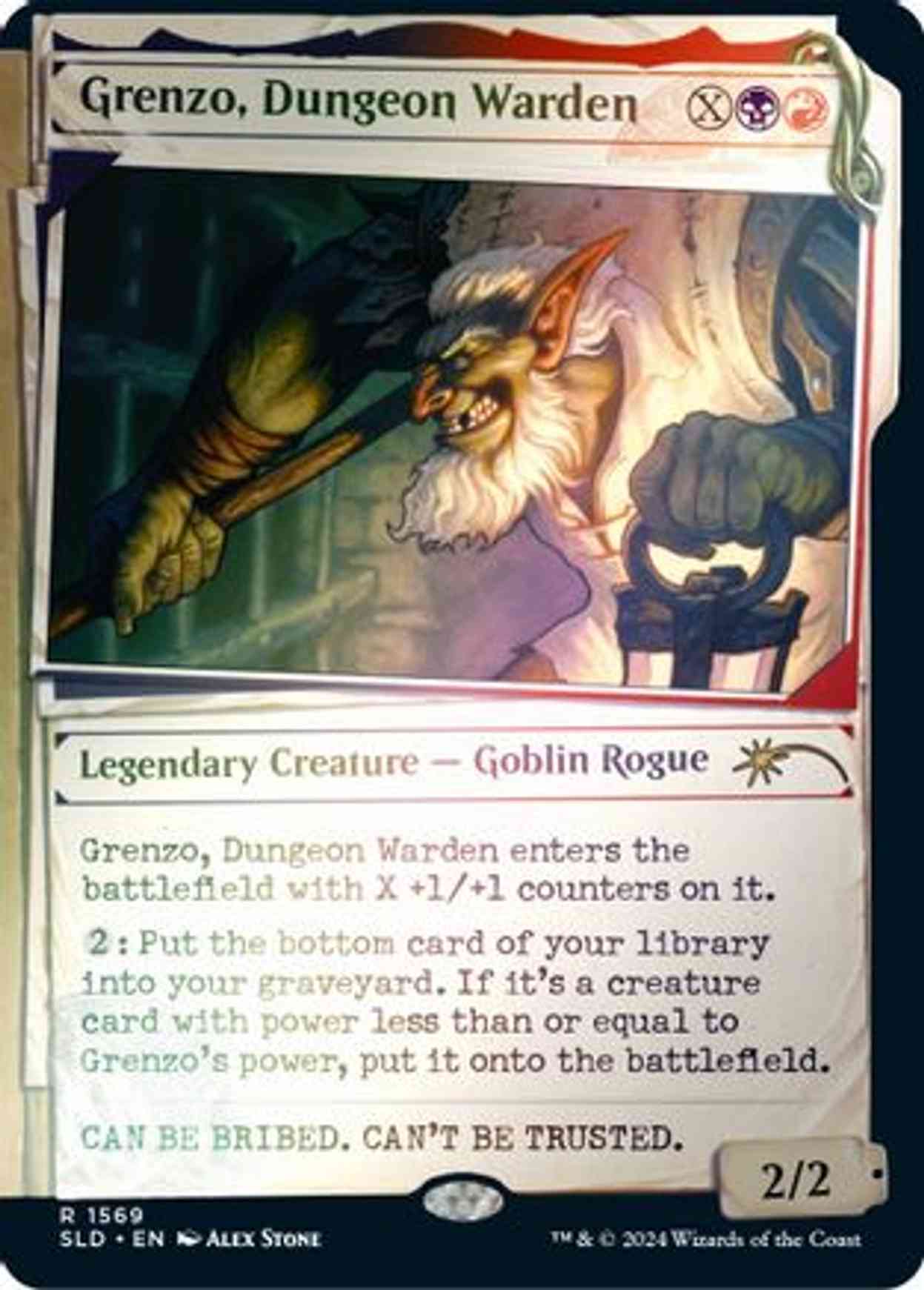 Grenzo, Dungeon Warden (Rainbow Foil) magic card front