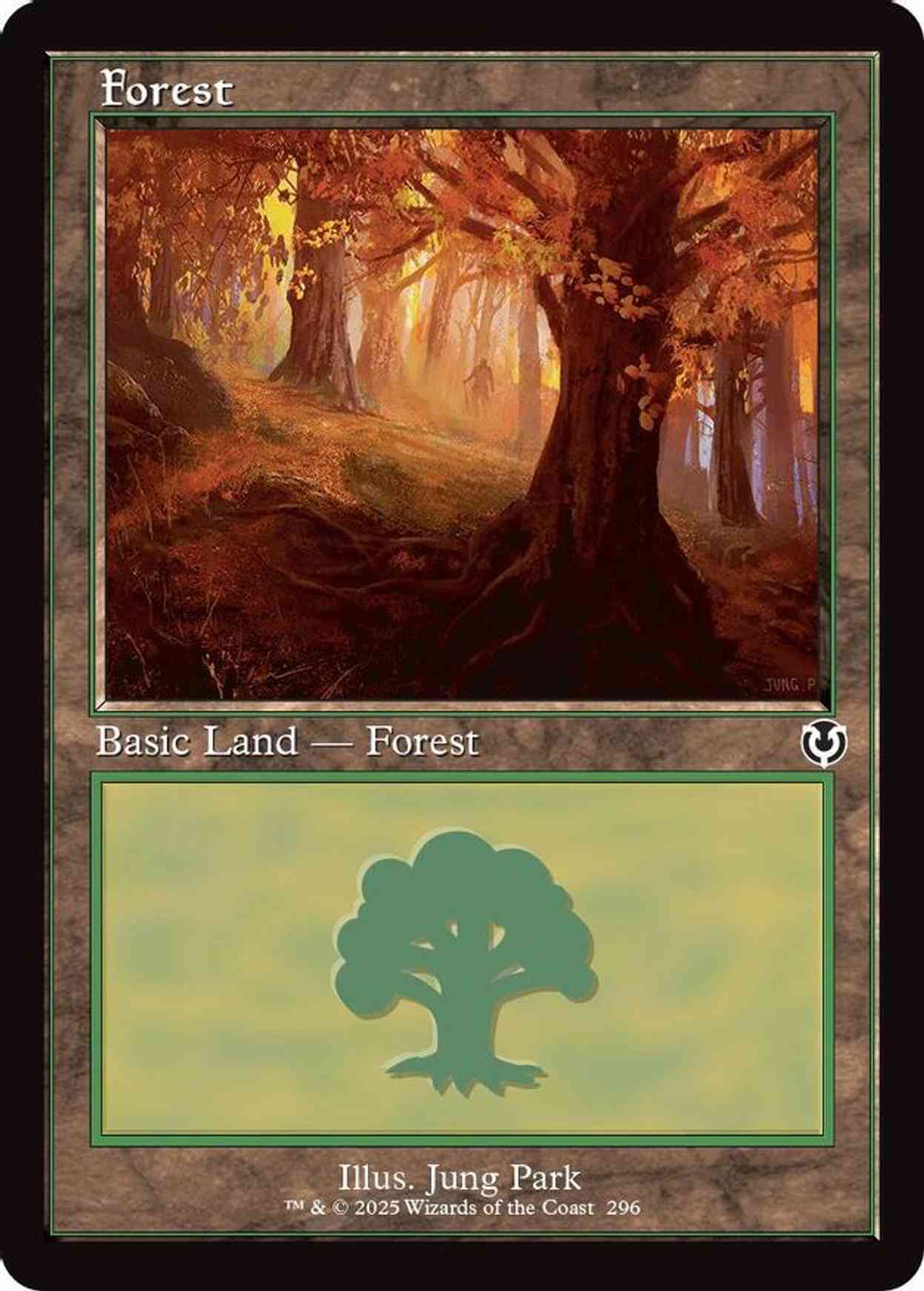 Forest (296) (Retro Frame) magic card front