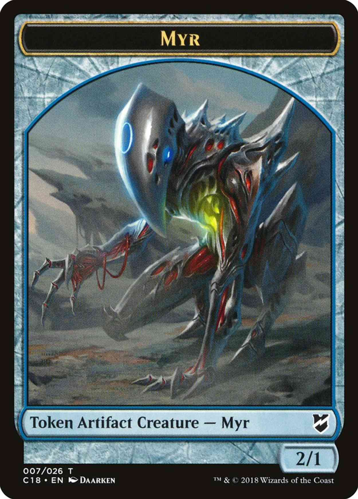 Myr (007) // Construct (020) Double-sided Token magic card front