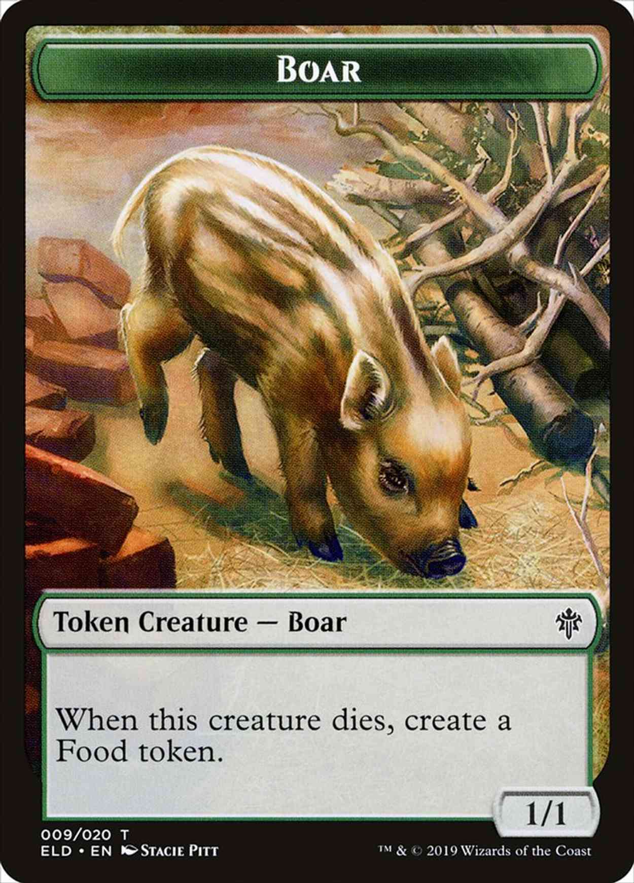Boar // Food (18) Double-sided Token magic card front