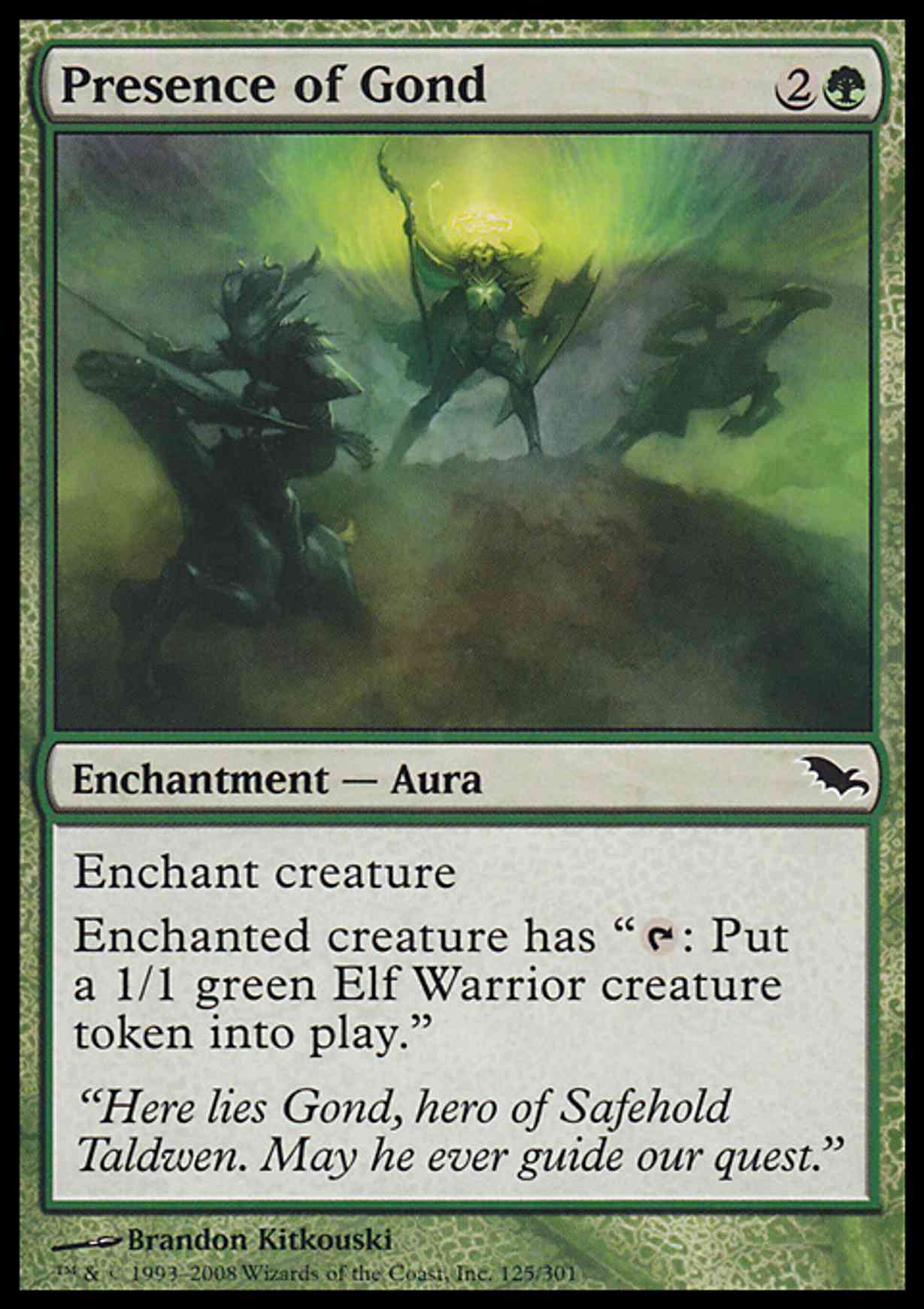 Presence of Gond magic card front