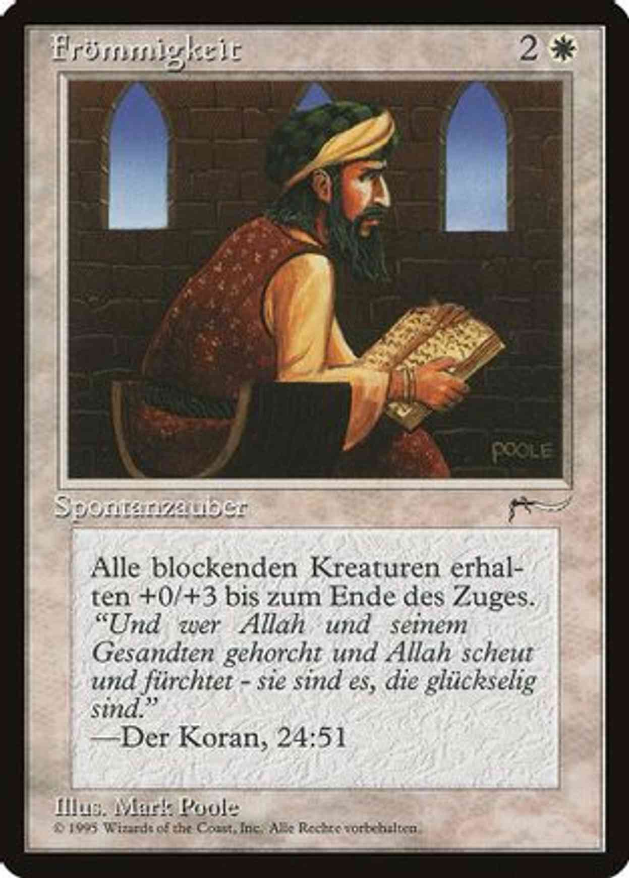 Piety (German) - "Frommigkeit" magic card front
