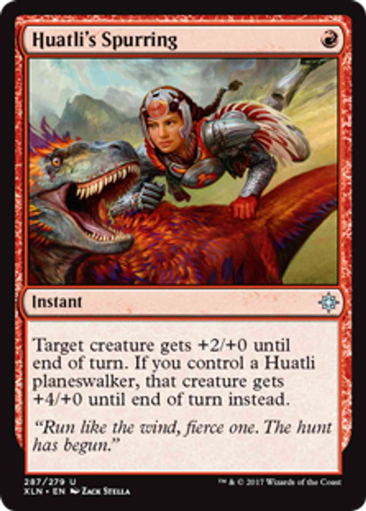 Huatli's Spurring magic card front