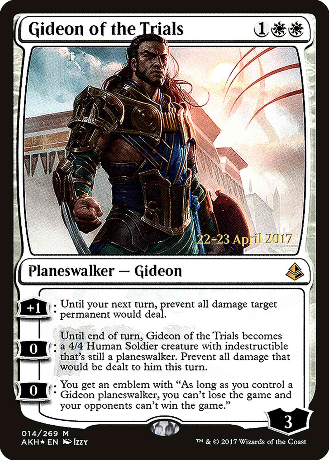 Gideon of the Trials magic card front