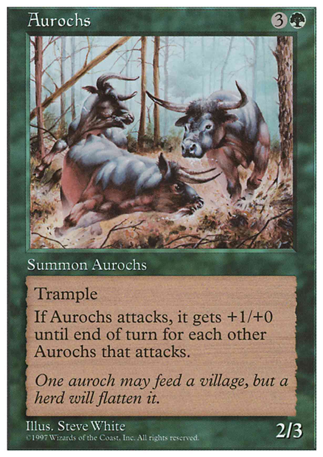 Aurochs magic card front