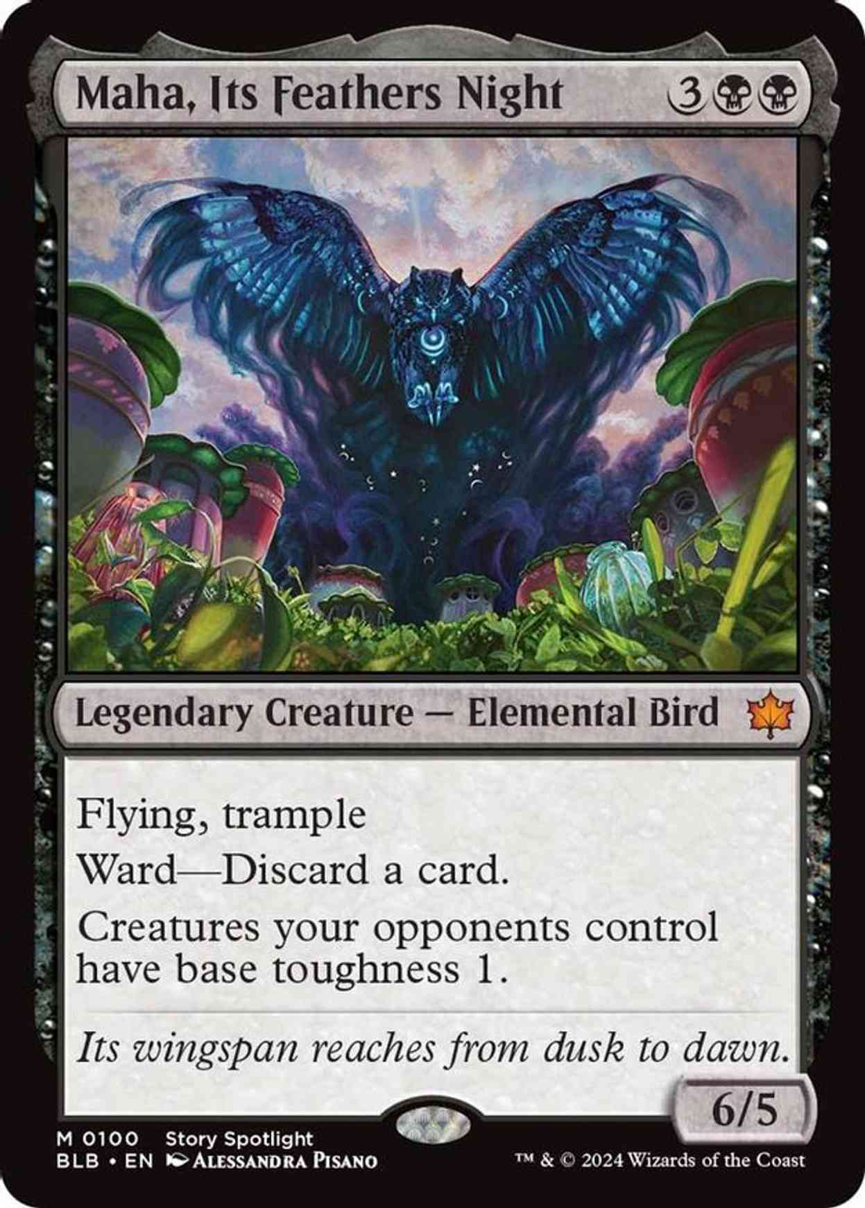 Maha, Its Feather Night magic card front