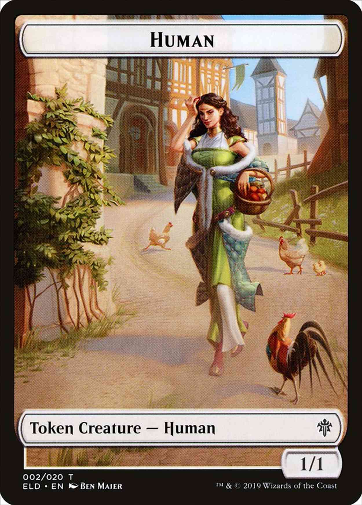 Human Token magic card front