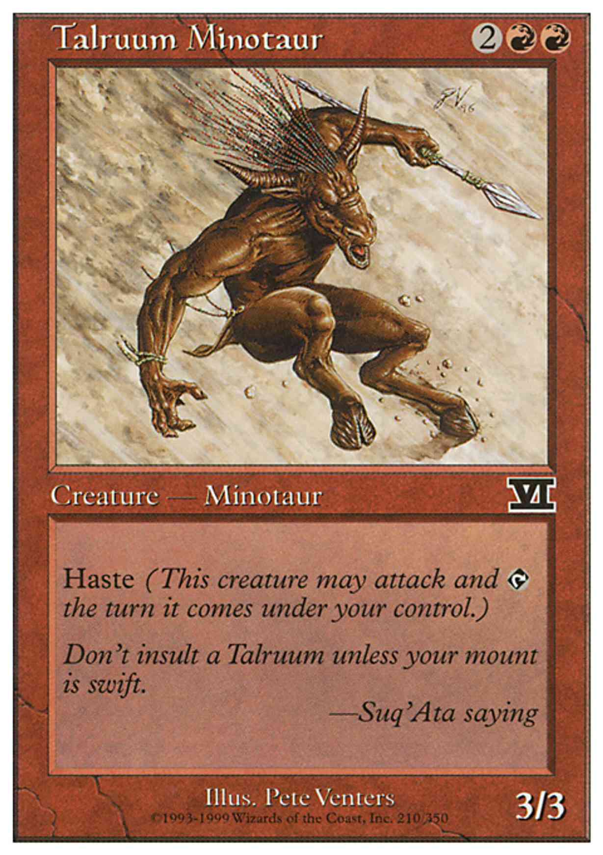 Talruum Minotaur magic card front