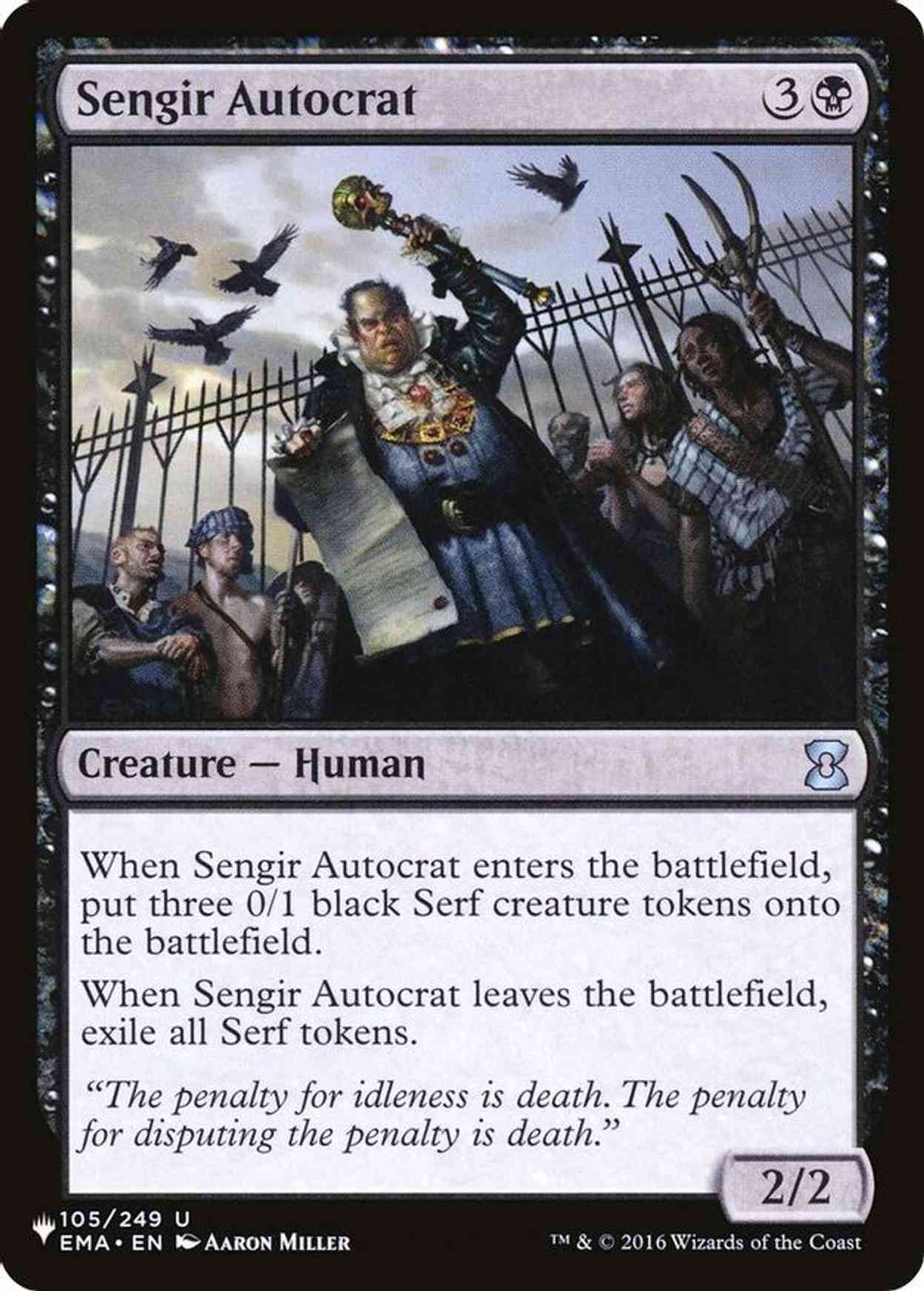 Sengir Autocrat magic card front