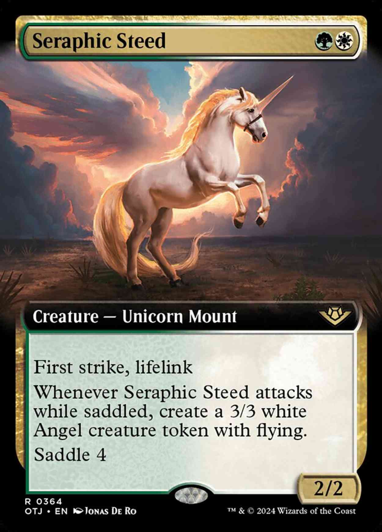 Seraphic Steed (Extended Art) magic card front