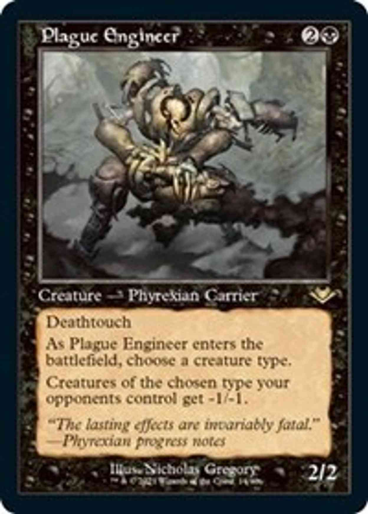 Plague Engineer (Retro Frame) (Foil Etched) magic card front