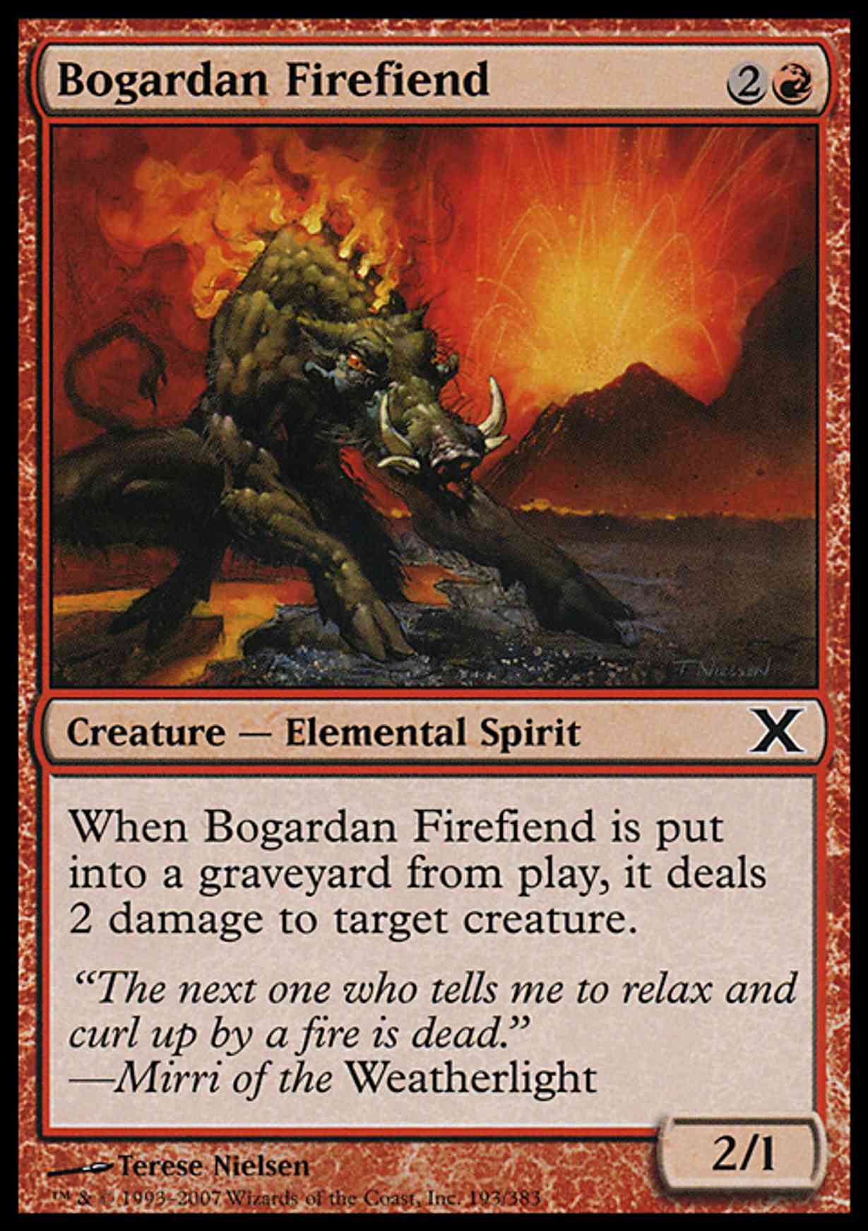 Bogardan Firefiend magic card front