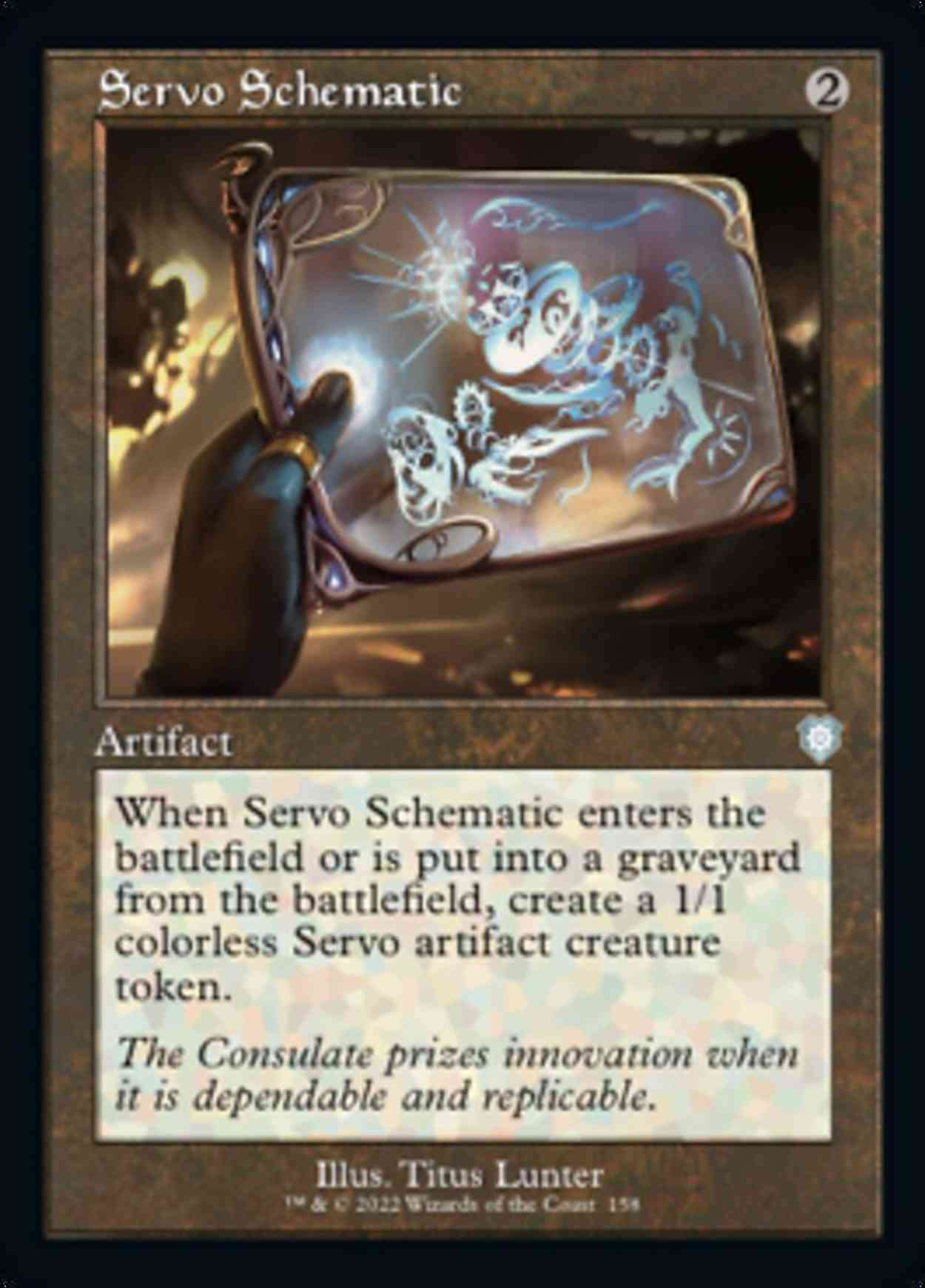 Servo Schematic magic card front