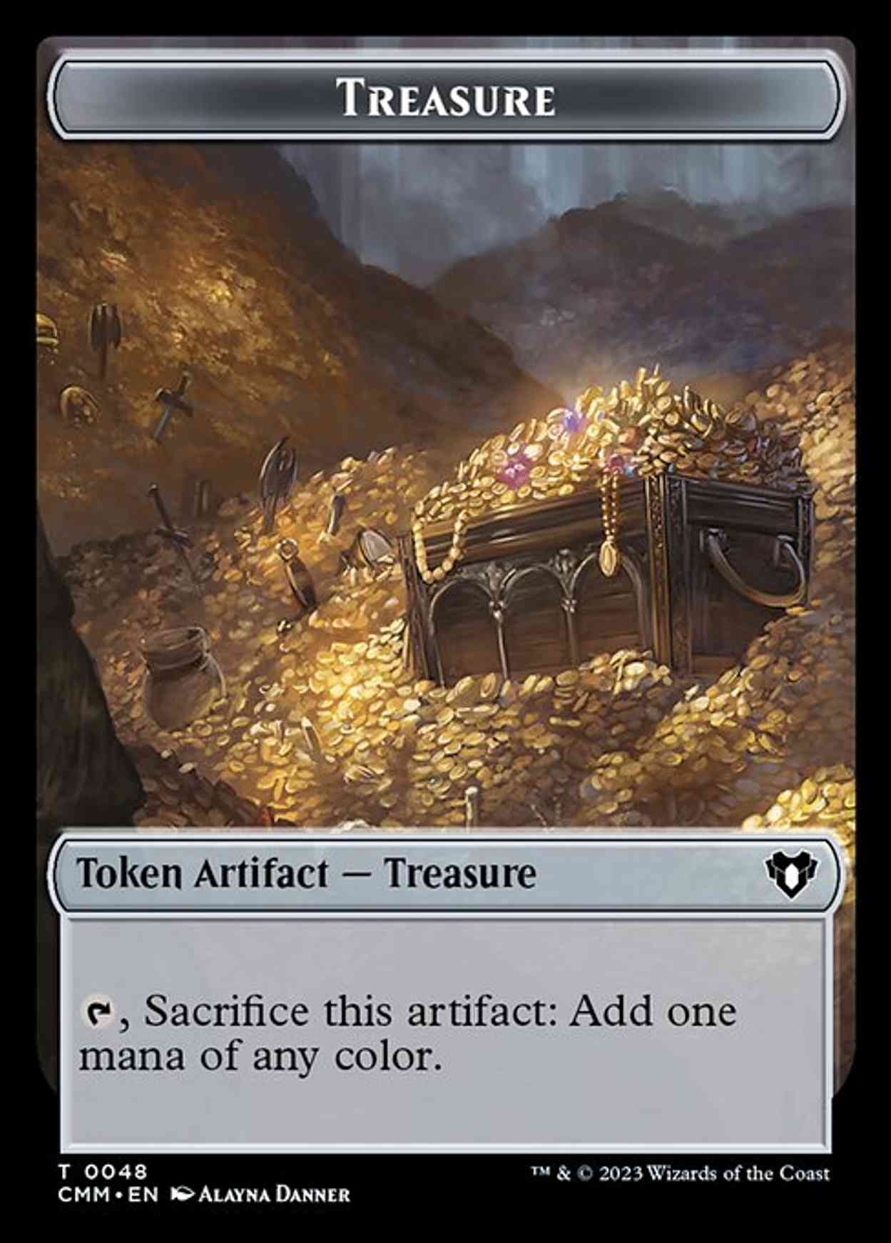 Treasure // Goblin Double-Sided Token magic card front